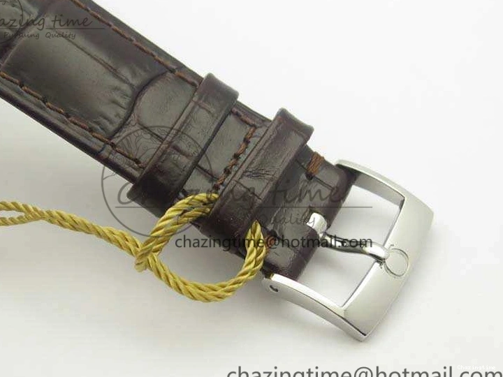 0310 FashionForward De Ville Prestige Real Power Reserve SS TW 1:1 Best Edition White Dial SS Markers On Leather Strap A 8095